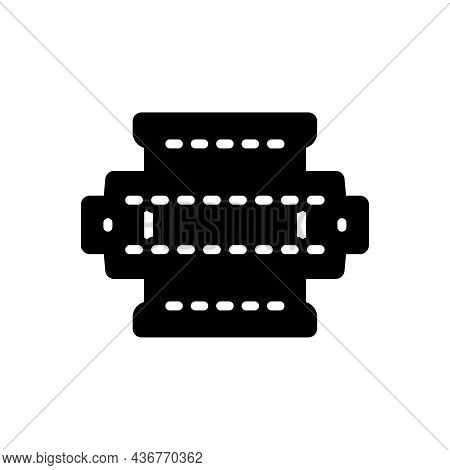 Black Solid Icon For Dies Diecut Box Cardboard Dieline Layout