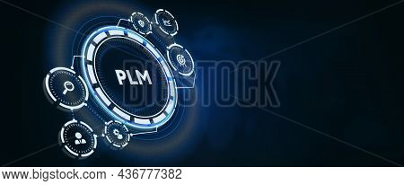 Plm Product Lifecycle Management System Technology Concept. Technology, Internet And Network Concept