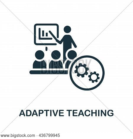 Adaptive Teaching Icon. Monochrome Sign From Creative Learning Collection. Creative Adaptive Teachin