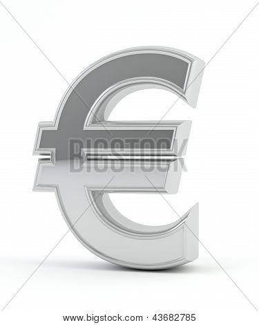 Euro simgesi içinde krom