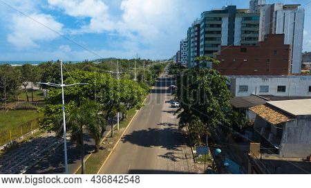 Aerial View Of Soares Lopes Avenue In The City Of Ilhéus Bahia Brazil.