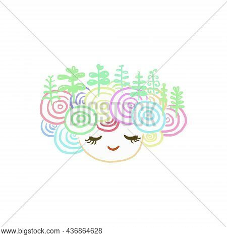 Young Nature In Color On A White Background
