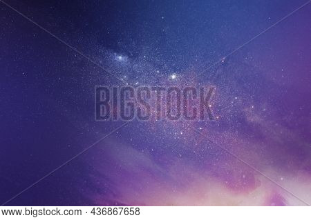 Purplish Galaxy Background Illustration High Quality Photo