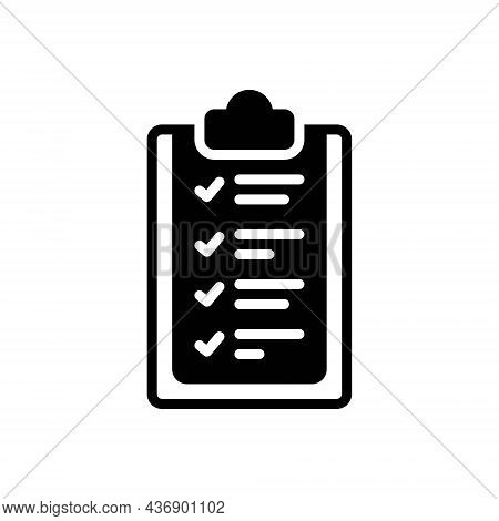 Black Solid Icon For Guidelines Guidance Pilotage Instruction Program List Rules