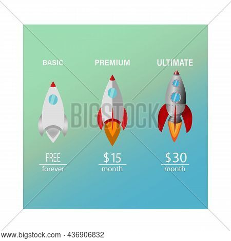Different Account Plans For Web-site. Vector Illustration.