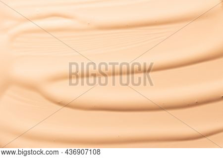 Makeup Foundation Background. Liquid Foundation, Concealer Brush Strokes And Face Powder. Makeup Bas