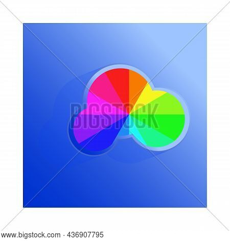Cloud Storage Download Isometric Vector Illustration. Digital Service Or App With Data Transfering. 
