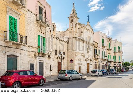 Molfetta,italy - September 2,2021 - In The Streets Of Molfetta. Molfetta Is A Town Located In The No