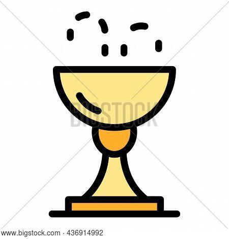 Artesian Drinking Fountain Icon. Outline Artesian Drinking Fountain Vector Icon Color Flat Isolated
