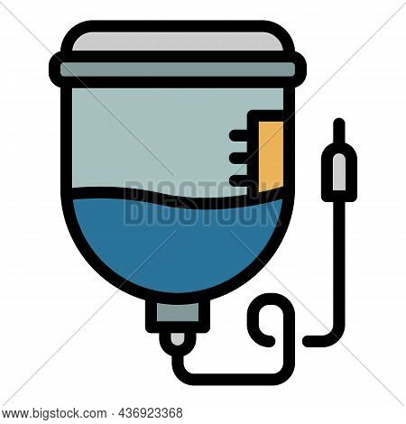 Anesthesia Bag Icon. Outline Anesthesia Bag Vector Icon Color Flat Isolated