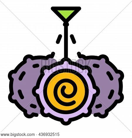 Hypnosis Tool Icon. Outline Hypnosis Tool Vector Icon Color Flat Isolated