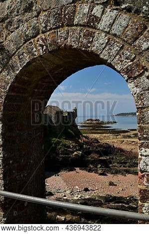 A View Of The Architecture And Landscapes In And Around Elizabeth Castle In St. Helier On The Channe