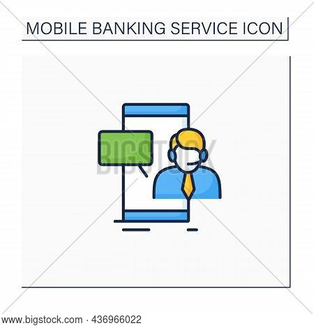 Customer Care Color Icon. Day-and-night Community Service. Banking Consultant. Phone Assistant, Onli