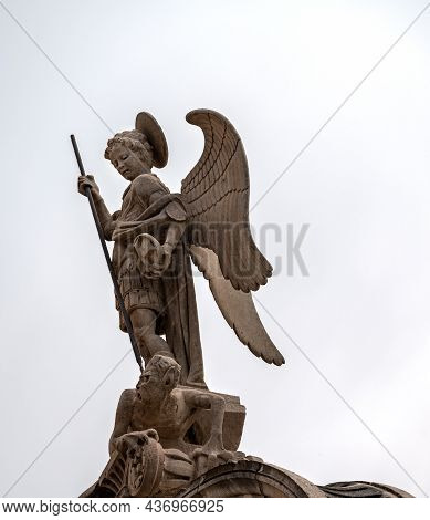 Statue Of Arcangel Michael In Sibenik Croatia