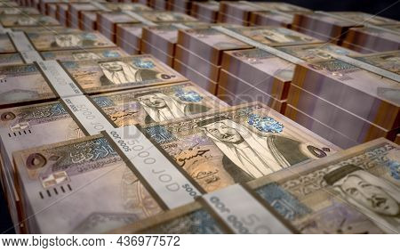 Jordan Dinar Money Banknotes Pack Illustration