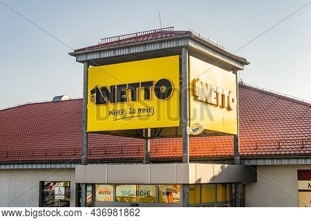 Swierklany, Poland -08.10.2021 - Netto Grocery Store In Swierklany