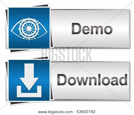 Download and Demo Buttons Blue