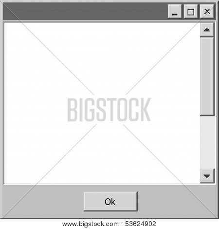 vector old school computer windows bar ok button