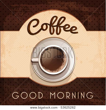 vector vintage coffee poster
