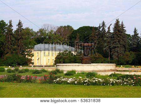 Summer Landscape With Fountain