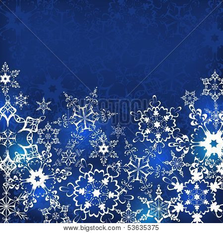Winter Background With Snowflakes