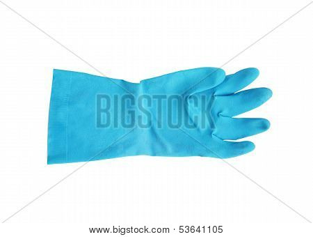 Household Protective Rubber Glove Isolated On White Background