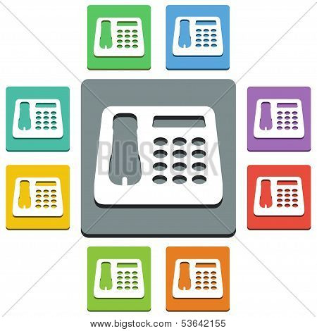 Vector Phone Icons - 'almost Flat' Style