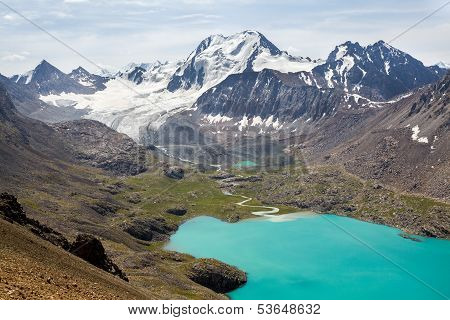 Ala-Kul lake in Tien Shan mountains