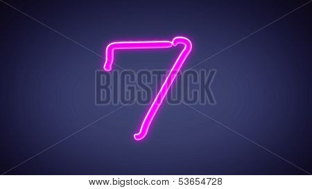 Nero Countdown Number Blue 7