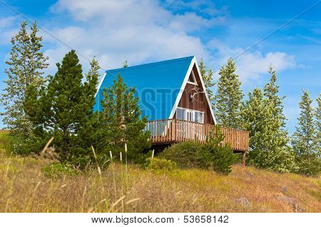 Typical Holiday House At North Iceland