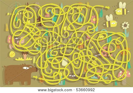 Bees Maze Game. Solution In Hidden Layer!
