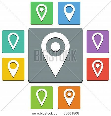 Vector Pointers Icons - 'almost Flat' Style