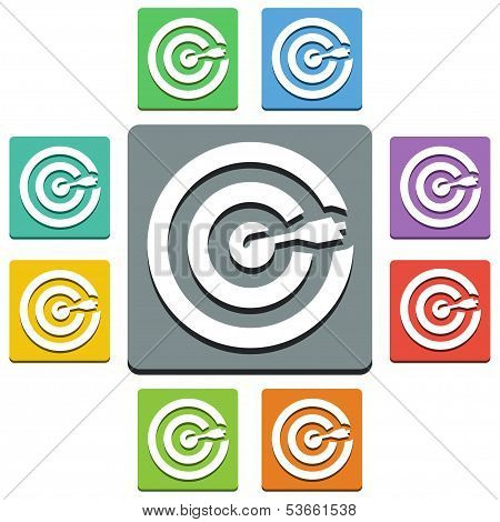 Vector Target Icons - 'almost Flat' Style