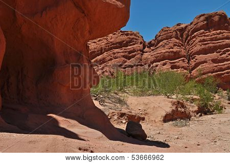The Face Of An Old Man With A Beard - Rock Formation. Quebrada De Las Conchas.