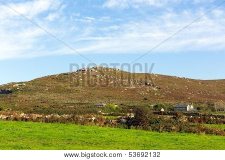 Hill Zennor Cornwall England UK near St Ives in the Cornish countryside