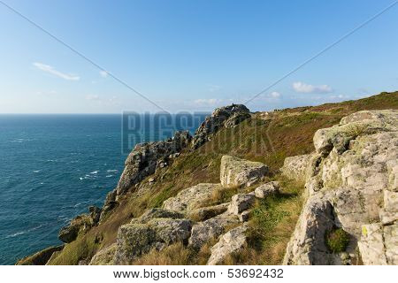 Zennor Head promontory Cornwall England UK near St Ives on the South West Coast Path