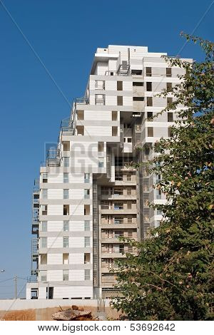 Residential Building Construction Site And Blue Sky