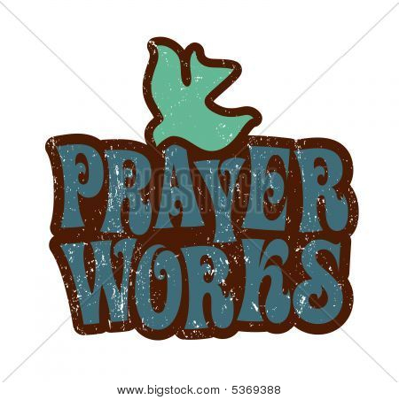 Diseño de camiseta de obras de oración