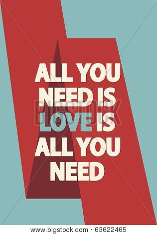 All you need is love poster