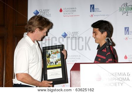 LOS ANGELES - APR 14:  Jack Wagner, Quinten Lepak at the Jack Wagner Anuual Golf Tournament benefitting LLS at Lakeside Golf Course on April 14, 2014 in Burbank, CA