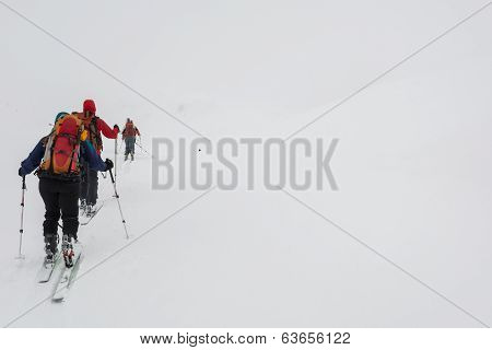 Skiers Lost In The Fog