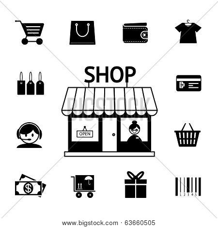 Set of vector shopping icons