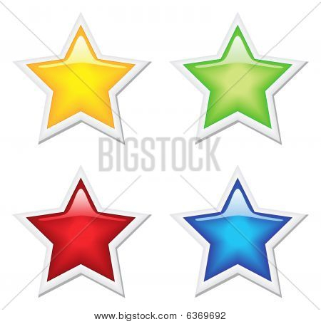 Sterne in 4 Farben