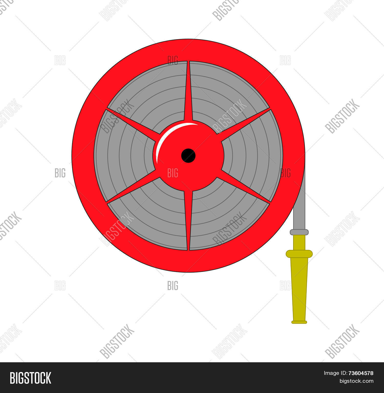 Fire Hose Reel Vector Vector & Photo (Free Trial) Bigstock