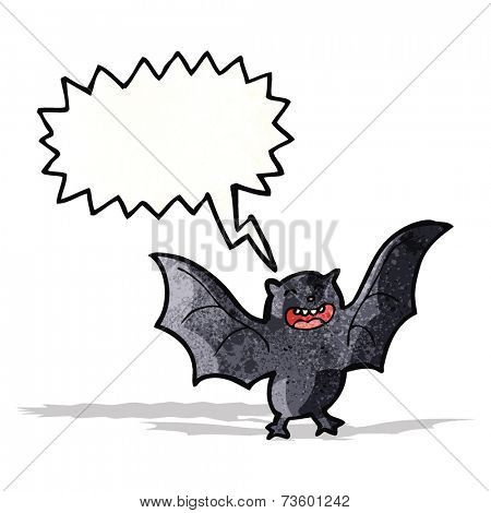 cartoon screeching bat