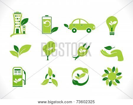 Abstract Green Eco Icon