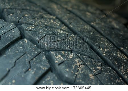 Dirty Wheel On The Car