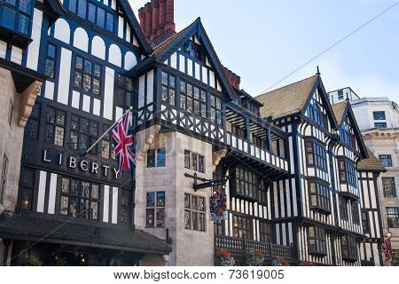 LONDON, UK - 22 JULY, 2014: Liberty house 1875, luxury shop and office building in the centre of Lon