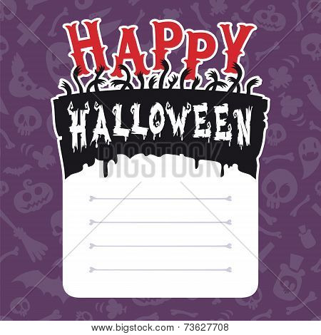 Happy Halloween Card with Text Box