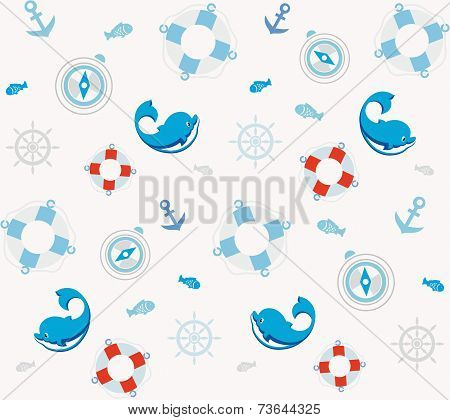 Background with Dolphins